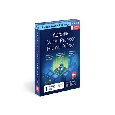 Acronis Cyber Protect Home Office Essentials CH Jahreslizenz, 1 Lizenz Windows, Mac, iOS, Android Sicherheits-Software
