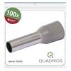 Quadrios 22C430 Aderendhülse 4 mm² Teilisoliert Grau 1 Set Package