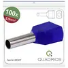 Quadrios 22C437 Zwillings-Aderendhülse 2.5 mm² Teilisoliert Blau 1 Set Package