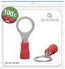Quadrios 22C444 Ringkabelschuh Querschnitt (max.)=1.5 mm² Loch-Ø=8.5 mm Teilisoliert Rot 1 Set