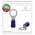 Verpackung mit 100 blauen Ringkabelschuhen der Marke Quadrios, geeignet für Kabelquerschnitt 1,5-2,5 mm², M8, Artikelnummer 22C449.