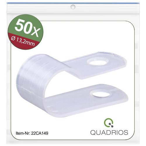 Thumbnail - Quadrios 22CA149 Befestigungsschelle schraubbar 22CA149 Bündel-Ø-Bereich 13.2 mm (max) Natural 1 Set