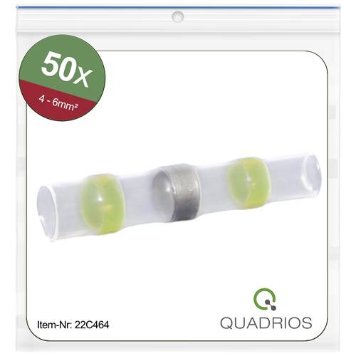 Quadrios 22C464 Stoßverbinder mit Schrumpfschlauch 4.0 mm² 6.0 mm² Vollisoliert Gelb 1 Set