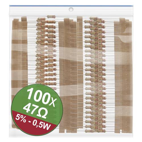 Thumbnail - Quadrios 22P109 22P109 Kohleschicht-Widerstand Sortiment 47 Ω axial bedrahtet 0.5 W 5 % 1 Set
