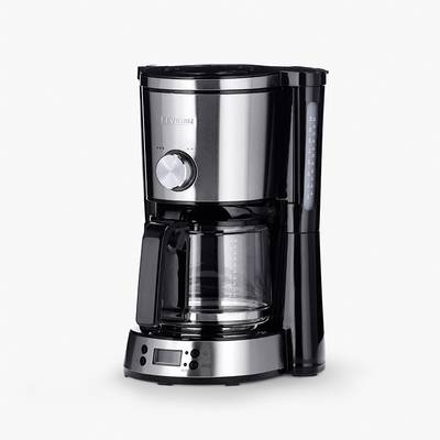 Severin 4826 Kaffeemaschine Edelstahl (gebürstet), Schwarz Fassungsvermögen Tassen=10 Timerfunktion, Warmhaltefunktion,