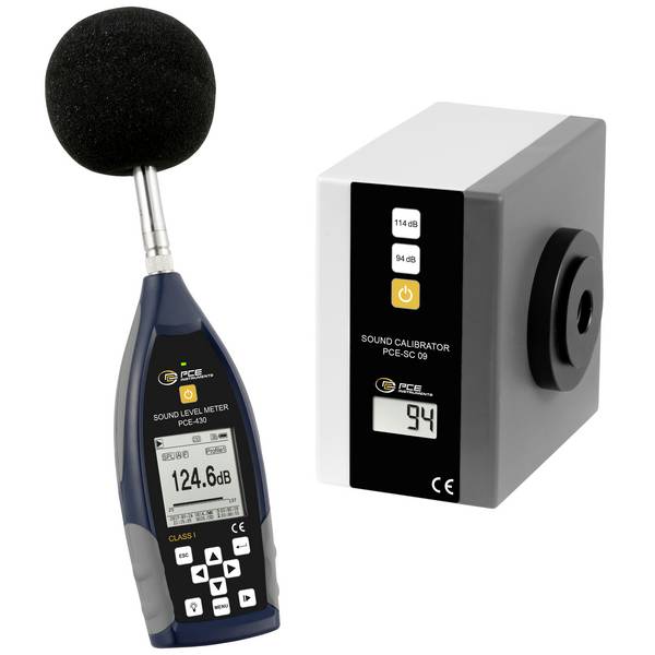 PCE Instruments PCE-430-SC 09 Profi Schallpegelmesser Klasse 1 inkl. Kalibrator 22 … 136 db(A) 3 Hz … 20 kHz