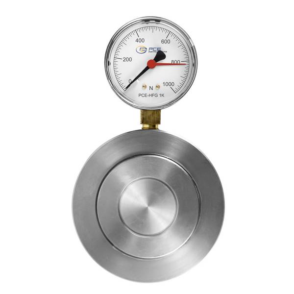 PCE Instruments PCE-HFG 1K Kraftmessdose |Ringkraftmessgerät / Druckstempelkraftmessgerät schnell umbauen|Stahl|27 mm