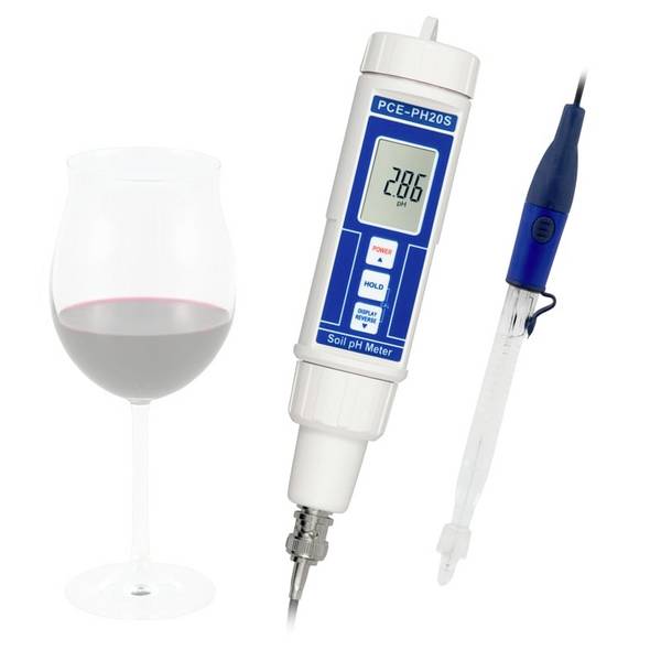 PCE Instruments PCE-PH20WINE PH-Meter speziell für Wein und Bier |Data-Hold Funktion |autom. Kalibrierung|Auto-Power-Off