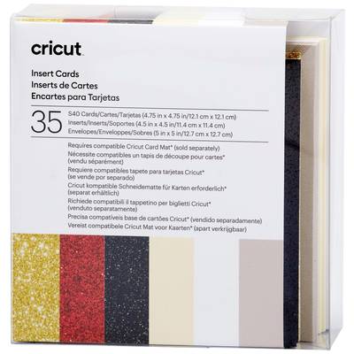 Cricut Insert Cards Glitz & Glam S40 Kartenset  Taupe, Creme, Weiß