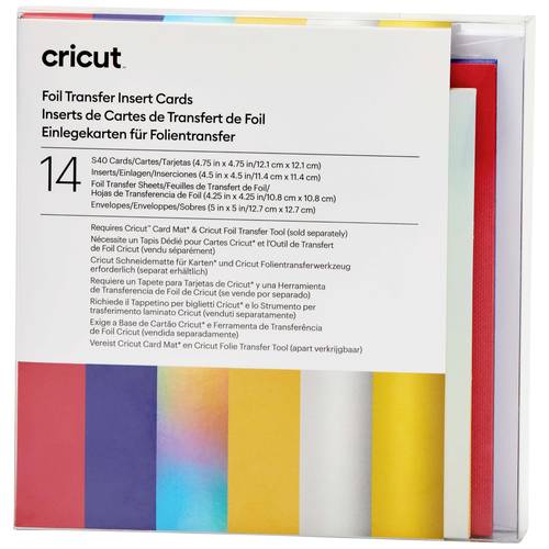Cricut Insert Cards FOIL Celebration S40 Kartenset Rot, Blau