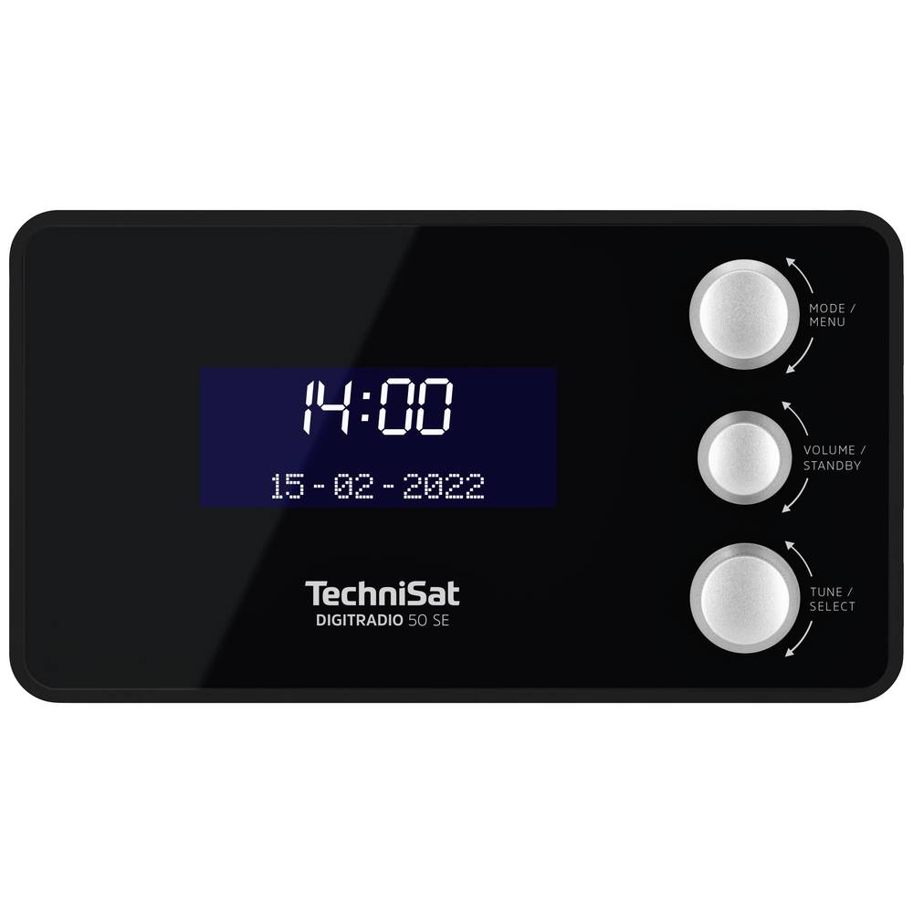 TechniSat DIGITRADIO 50 SE Wekkerradio DAB, DAB+, VHF (FM) DAB+, FM Wekfunctie Zwart