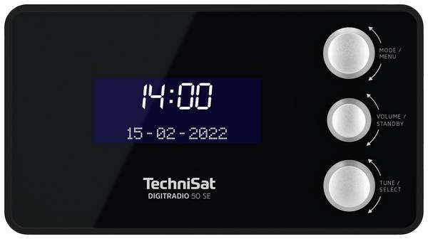 TechniSat DIGITRADIO 50 SE Radiowecker DAB, DAB+, UKW   Weckfunktion Schwarz