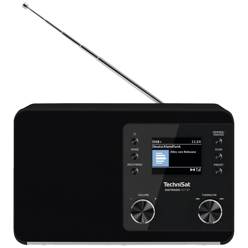 TechniSat DIGITRADIO 307 BT Radio DAB, DAB+, VHF (FM) AUX, Bluetooth Wekfunctie Zwart