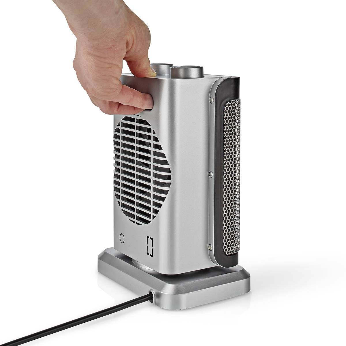 HTFA17GY, Electric fan heater, ceramic, 1.5 m, indoor, hallway, gray-10