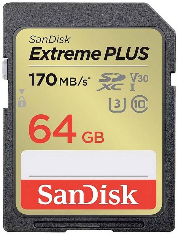 SanDisk Extreme PLUS - Flash-Speicherkarte - 64 GB - UHS-I U3 / Class10 - SDXC U