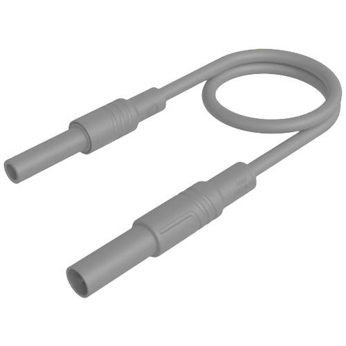 SKS Hirschmann MAL S GG-B 100/2,5 gr Sicherheits-Messleitung 4 mm Sicherheits-Stecker 4 mm Sicherheits-Buchse 100 cm Gra...