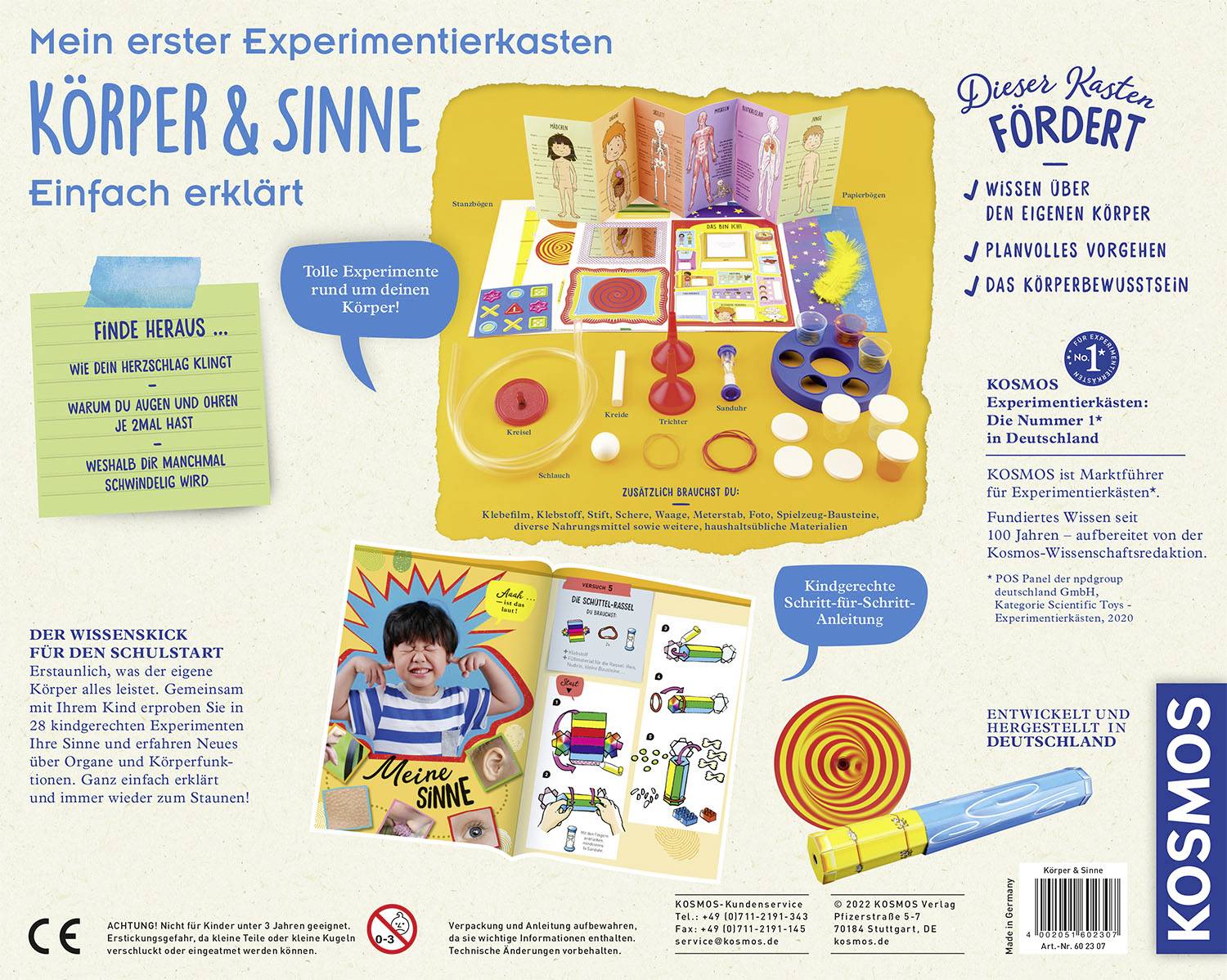 Kosmos Mein erster Experimentierkasten - Körper&Sinne, Experimentier-Set, 5 Jahr(e), Mehrfarbig-1