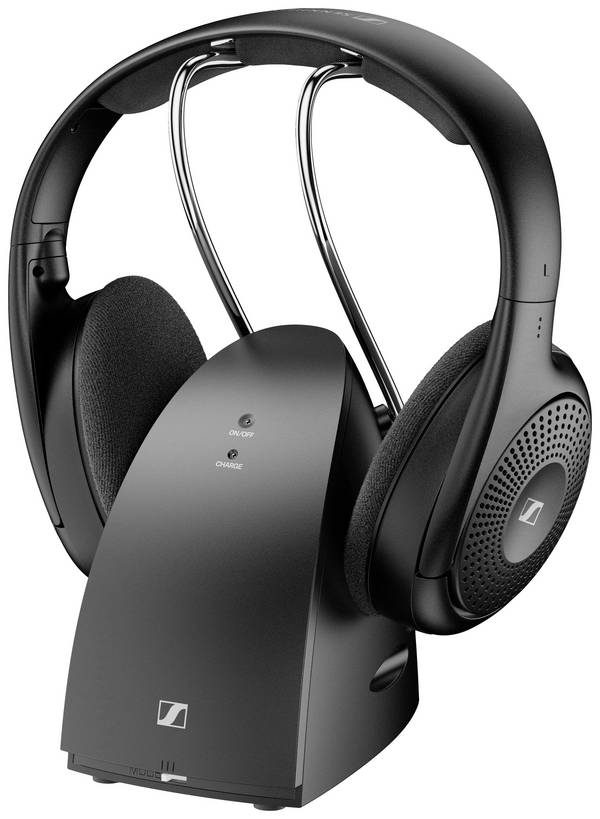Sennheiser RS 120-W  On Ear Kopfhörer Funk Stereo Schwarz  Lautstärkeregelung HiFi