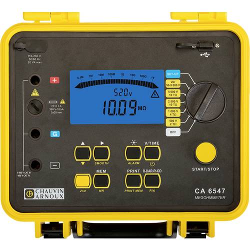 Thumbnail - Chauvin Arnoux C.A 6547 Isolationsmessgerät 500 V, 1000 V, 2500 V, 5000 V 10 TΩ