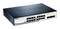 Ein 24-Port-Ethernet-Switch von D-Link mit 20 Ethernet-Ports und 4 Gigabit-Ports, geeignet für Netzwerkverbindungen in Büros.