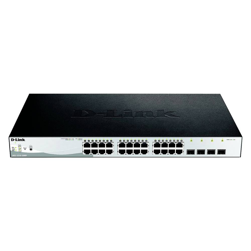 D-Link DGS-1210-28MP/E Netwerk switch RJ45/SFP 24 + 4 poorten 56 GBit/s PoE-functie