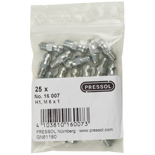 Pressol Kegelschmiernippel H1-gerade, M 6 x 1-VZ 25 St.