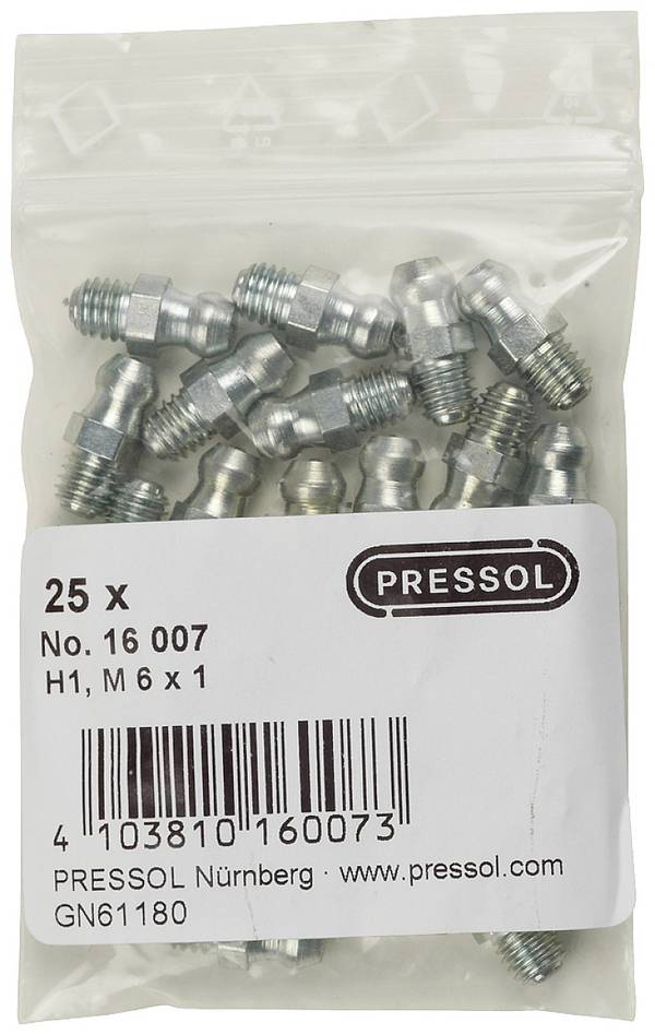 Pressol Kegelschmiernippel H1-gerade, M 6 x 1-VZ 25 St.