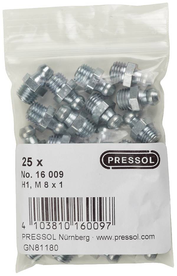 Pressol Kegelschmiernippel H1-gerade, M 8 x 1-VZ    25 St.