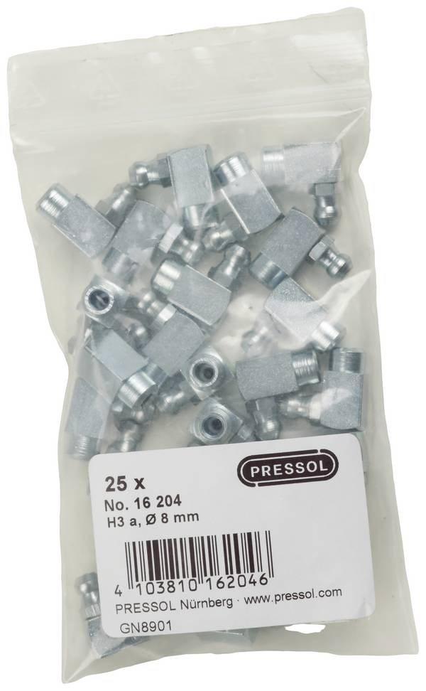 Pressol Kegelschmiernippel H3 A-90°, Ø 8 mm-VZ-E    25 St.