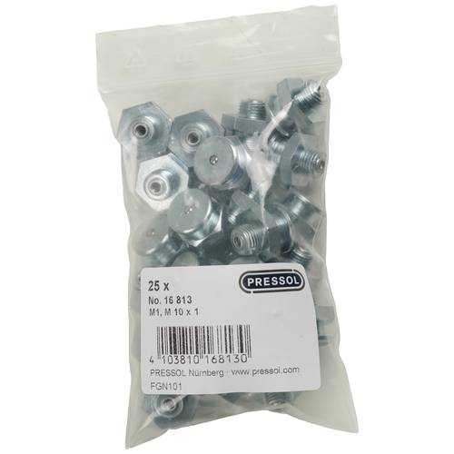Pressol Flachschmiernippel M1-KØ 16, M 10 x 1-VZ 25 St.