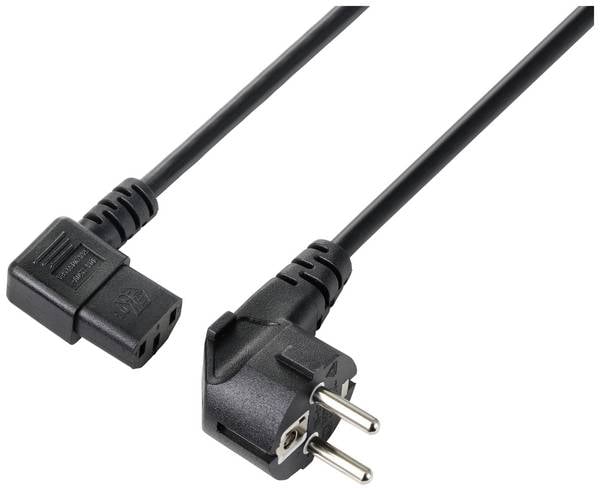 Sygonix SY-5243886 Kaltgeräte Anschlusskabel  Schwarz 7.50 m