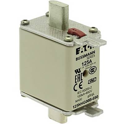 'Sicherung der Marke Eaton Bussmann Series, Modell 125NHG008-690, 125 A, IEC 60269-2, für Spannungen 120 kA-690 V.'