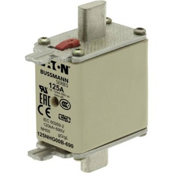 Eaton 125NHG00B-690 NH-Sicherung mit mechanischer Sicherungsanzeige Passend für (Sicherungen) Sicherungsgröße 000 - 4 Sicherungsgröße = 00 125 A 690 3 St.
