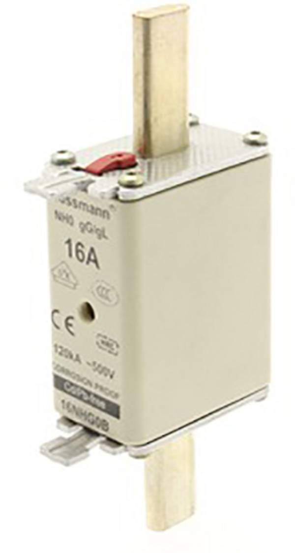 Eaton 6NHG0B NH-Sicherung mit mechanischer Sicherungsanzeige Passend für (Sicherungen) Sicherungsgröße 000 - 4 Sicherungsgröße = 0 6 A 500 V 3 St.