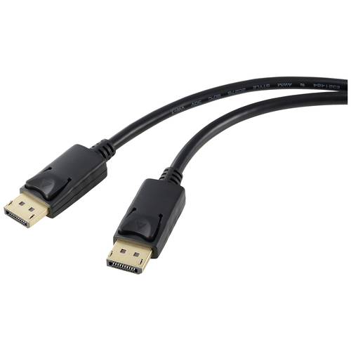 Renkforce DisplayPort Anschlusskabel DisplayPort Stecker, DisplayPort Stecker 5.00 m Schwarz RF-5245270 4K UHD DisplayPo...