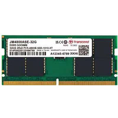 Transcend JetMemory JM4800ASE-32G Laptop-Arbeitsspeicher Modul DDR5 32 GB 1 x 32 GB   262pin SO-DIMM CL40 JM4800ASE-32G