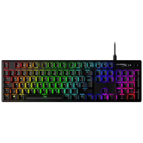 HyperX Alloy Origins Mechanical Kabelgebunden Gaming-Tastatur Deutsch, QWERTZ Schwarz Abnehmbares Kabel, Beleuchtet, Swi...