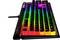 Bunte, hintergrundbeleuchtete Gaming-Tastatur mit verschiedenen Leuchtmodi und mechanischen Tasten für intensives Spielerlebnis.