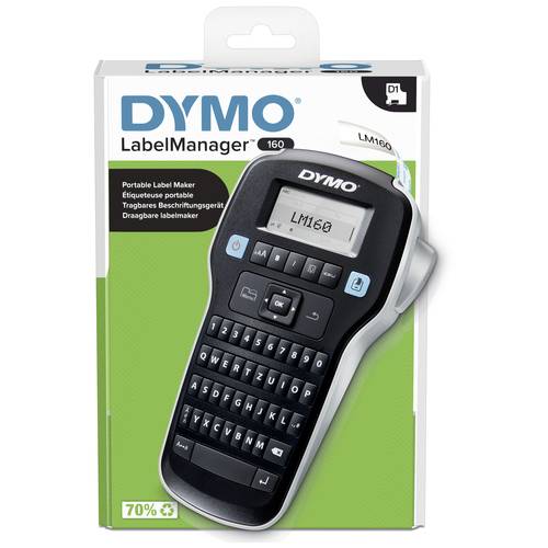 DYMO LabelManager 160 Beschriftungsgerät Geeignet für Schriftband: D1 6 mm, 9 mm, 12 mm