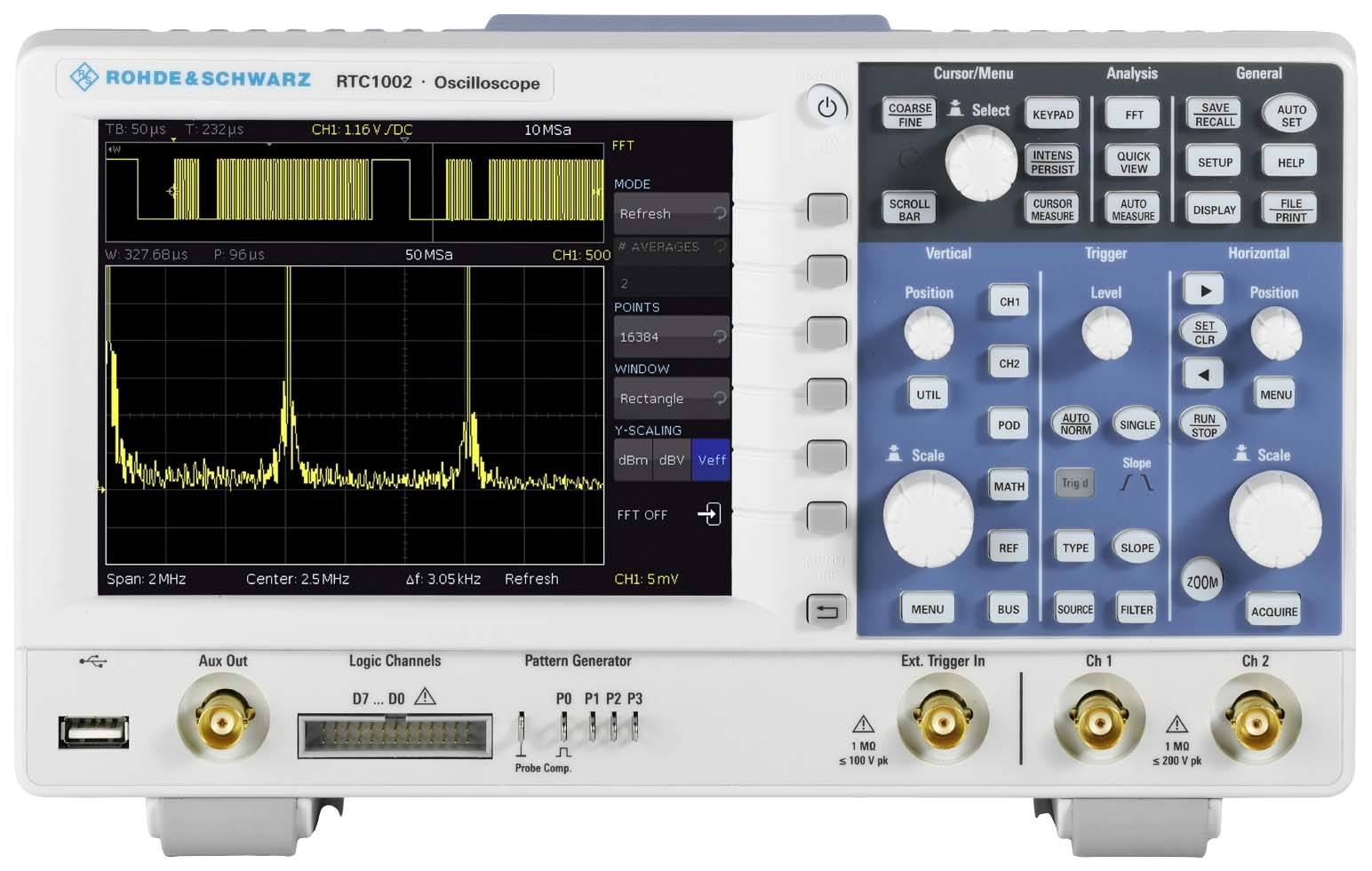 ROHDE & SCHWARZ R&S® RTC-BNDL Digital-Oszilloskop 50 MHz 1.25 GSa/s 1 Mpts 8 Bit 1 St.