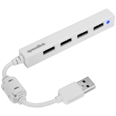 SpeedLink Snappy Slim 4 Port USB 2.0-Hub  Weiß