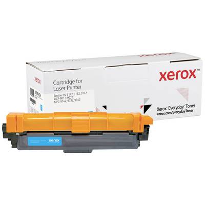 Eine Xerox-Tonerkartusche und ihre Verpackung. Text auf der Schachtel: 'Cartridge for Laser Printer'. Geeignet für verschiedene Druckermodelle.