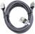 Geflochtenes HDMI-Kabel mit zwei Steckern, Etikett mit Details 'Ultra High Speed', QR-Code und Spezifikationen.