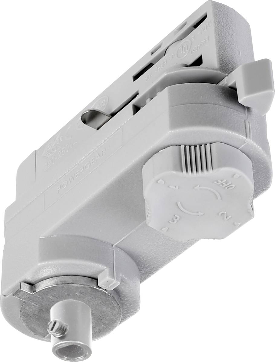 Deko Light Hochvolt-Schienensystem-Komponente Leuchtenadapter Fenstergrau 710098 D Line 3-Phasen Adapter für Leuchtenmon-0