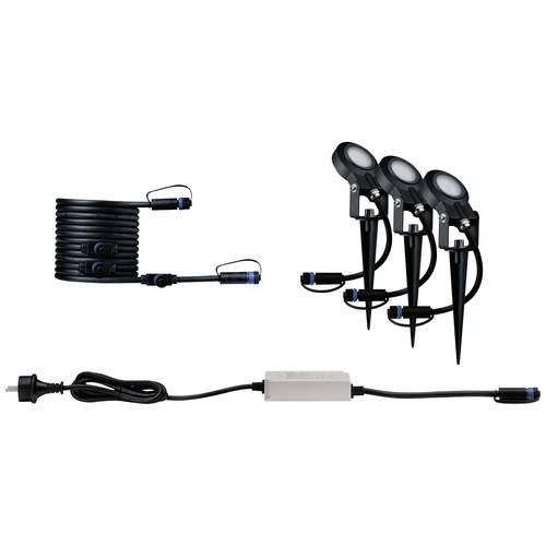 Paulmann P+S Spot Set Sting 2200K 94729 Beleuchtungssystem Plug & Shine LED-Gartenstrahler-Starter-Set LED 18.9 W Gold A...