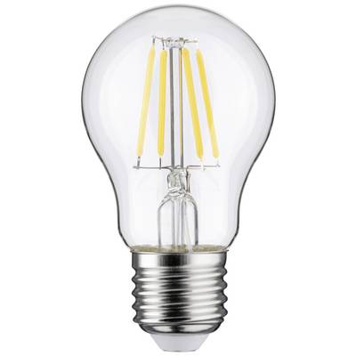 Eine LED-Glühbirne mit E27-Sockel und sichtbaren Filamenten, die Energieeffizienz und modernes Design kombiniert.