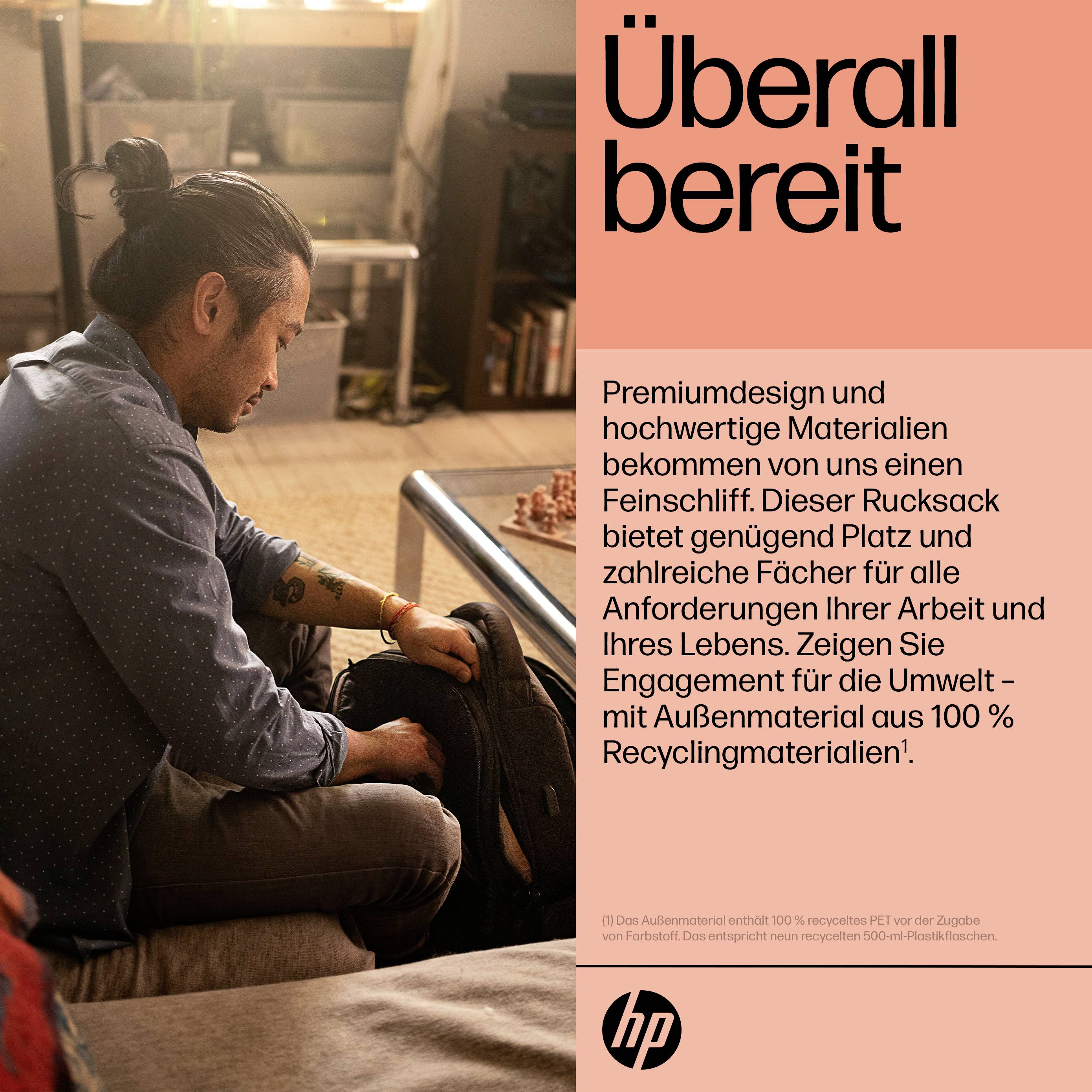 HP Notebook Rucksack Renew Executive 16-inch Laptop Backpack Passend für maximal: 40,6 cm (16") Schwarz-4
