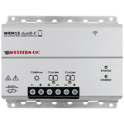 Western Co. WRM15 dualB-E Laderegler MPPT 12 V, 24 V 15 A