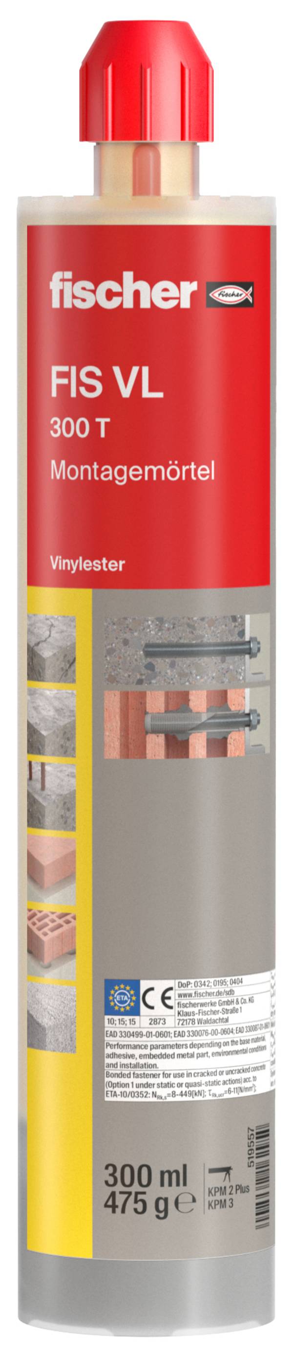 Fischer Mörtel FIS VL 300 T 519557 300 ml