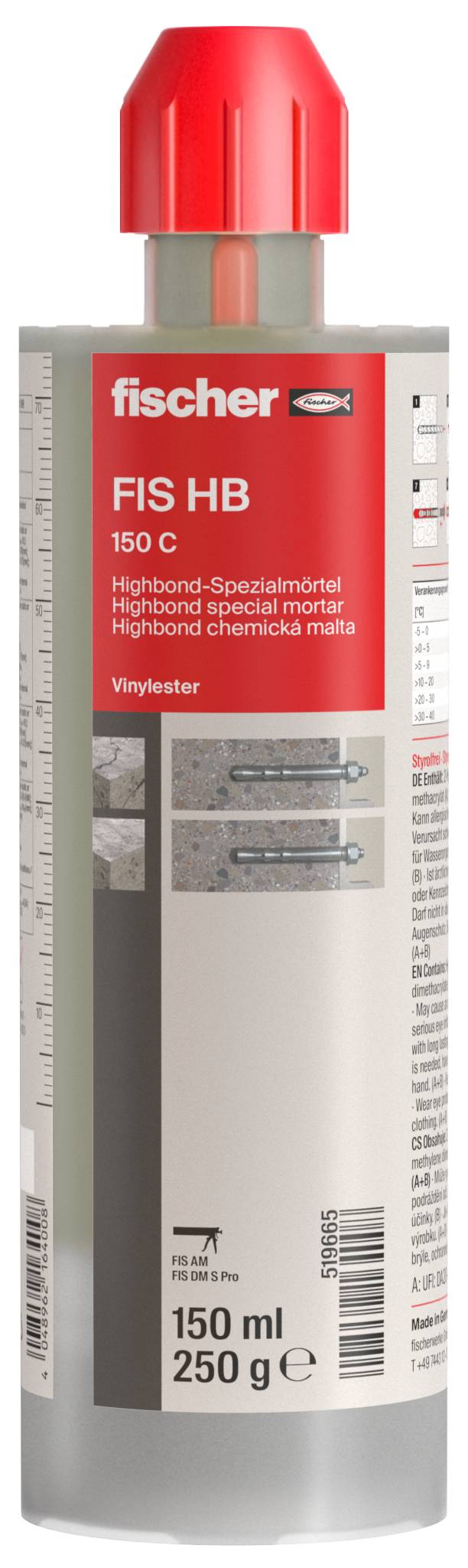 Fischer Mörtel FIS HB 150 C 519665 145 ml-1